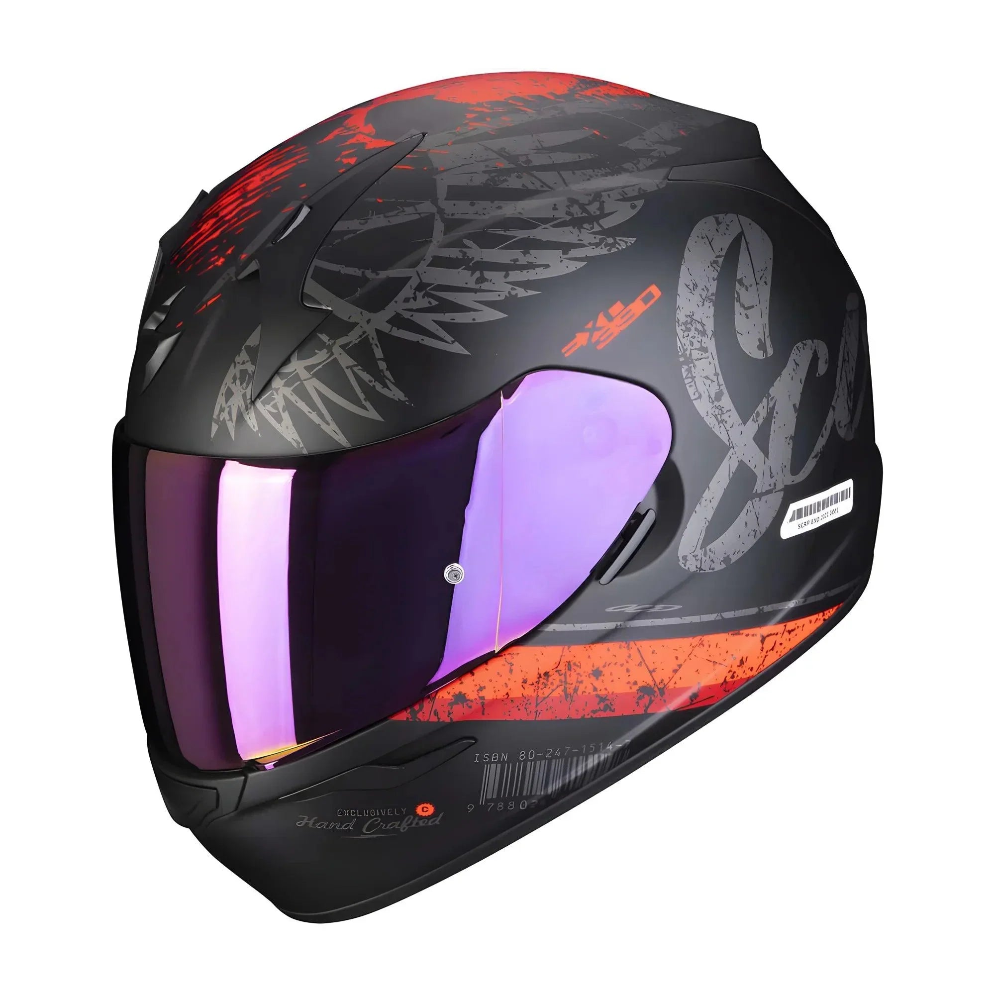CASCO MOTO INTEGRALE SCORPION EXO-390 IGHOST NERO OPACO-ARGENTO - Am Moto-Abbigliamento Moto