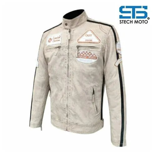 Giacca in pelle da Uomo Stechmoto ST 1510 Custom Vintage & Café Race - Am Moto-Abbigliamento Moto