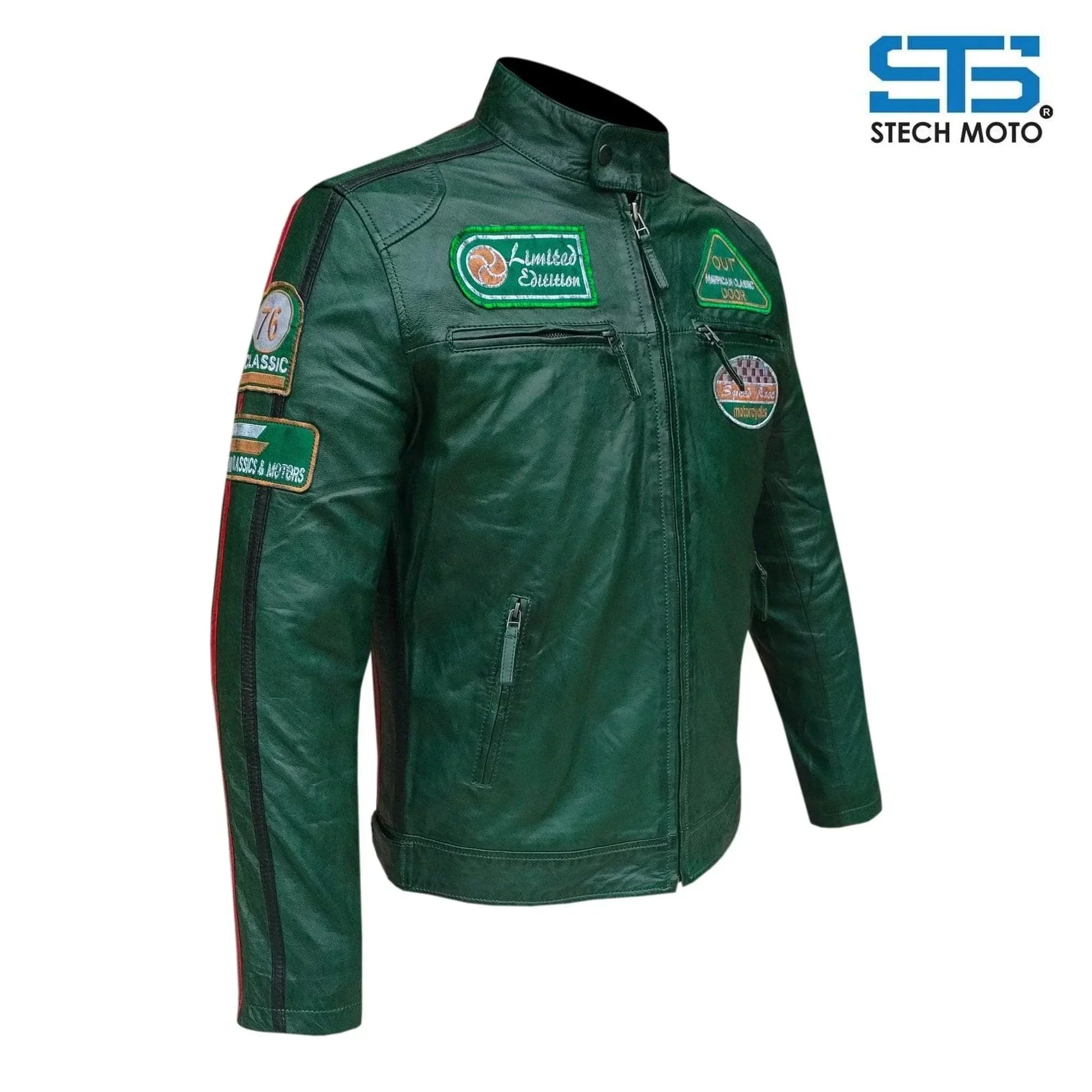 Giacca in pelle da Uomo Stechmoto ST 1510 Custom Vintage & Café Race - Am Moto-Abbigliamento Moto