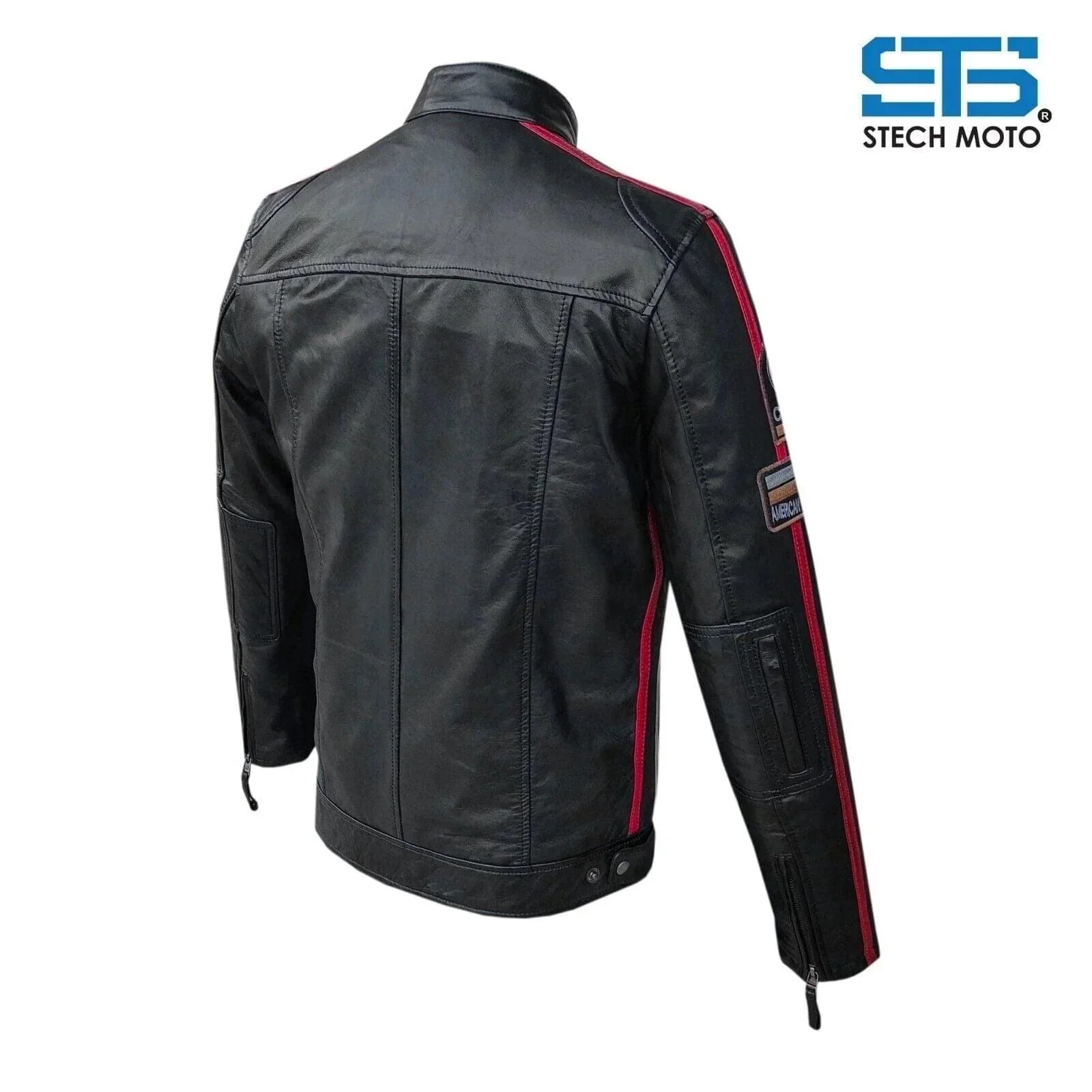 Giacca in pelle da Uomo Stechmoto ST 1510 Vintage Custom & Café Race - Am Moto-Abbigliamento Moto
