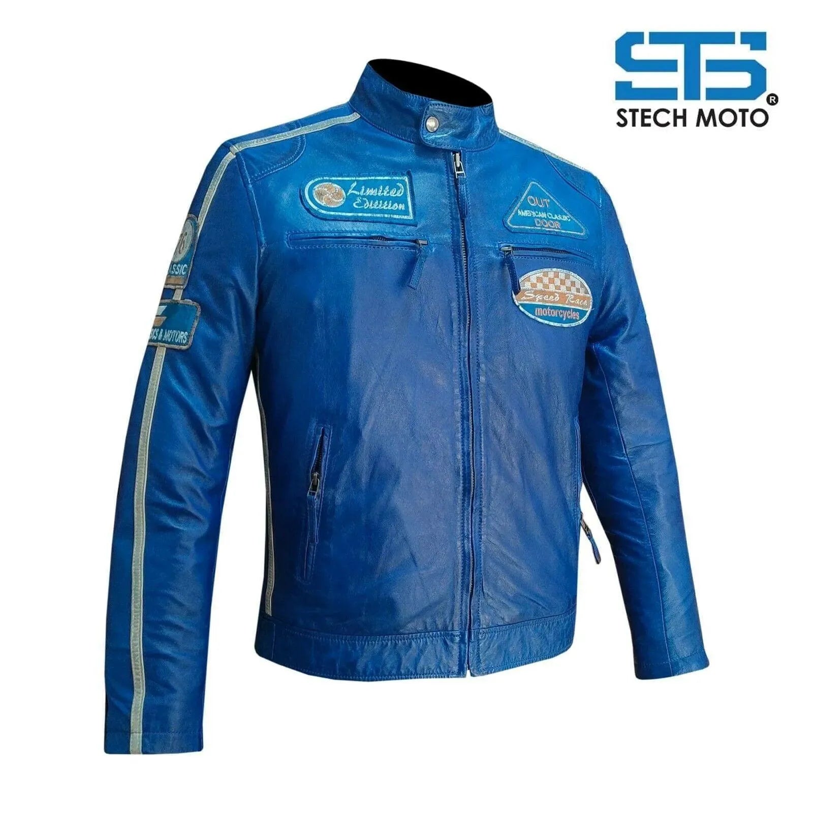 Giubbotto in pelle da Uomo Stechmoto ST 1510 Custom Vintage & Café Race - Am Moto-Abbigliamento Moto