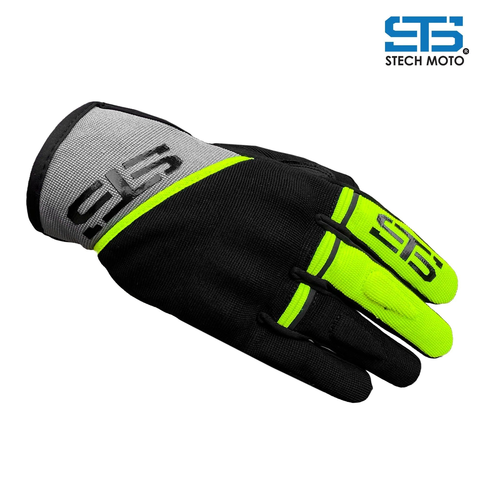 Guanti da Moto in tessuto Stechmoto F-835 Matt | Guanti da Moto cross Enduro Off-Road - Am Moto-Abbigliamento Moto