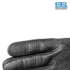 Guanti da Moto Pelle estivo Stechmoto ST 1720 Domino AIR Vintage Custom e Café Race - Am Moto-Abbigliamento Moto