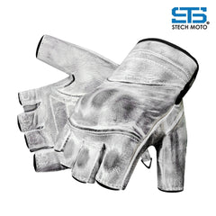 Guanti Moto in pelle Stechmoto ST 005 Vintage custom e Café Race - Am Moto-Abbigliamento Moto