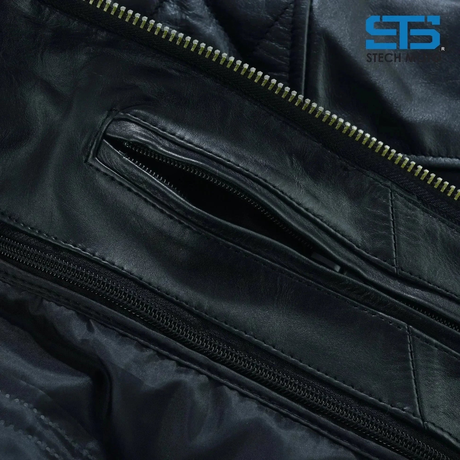 Moto giacca in Pelle Stechmoto ST 1710 Quintus Custom Vintage e Cafe Race - Am Moto-Abbigliamento Moto