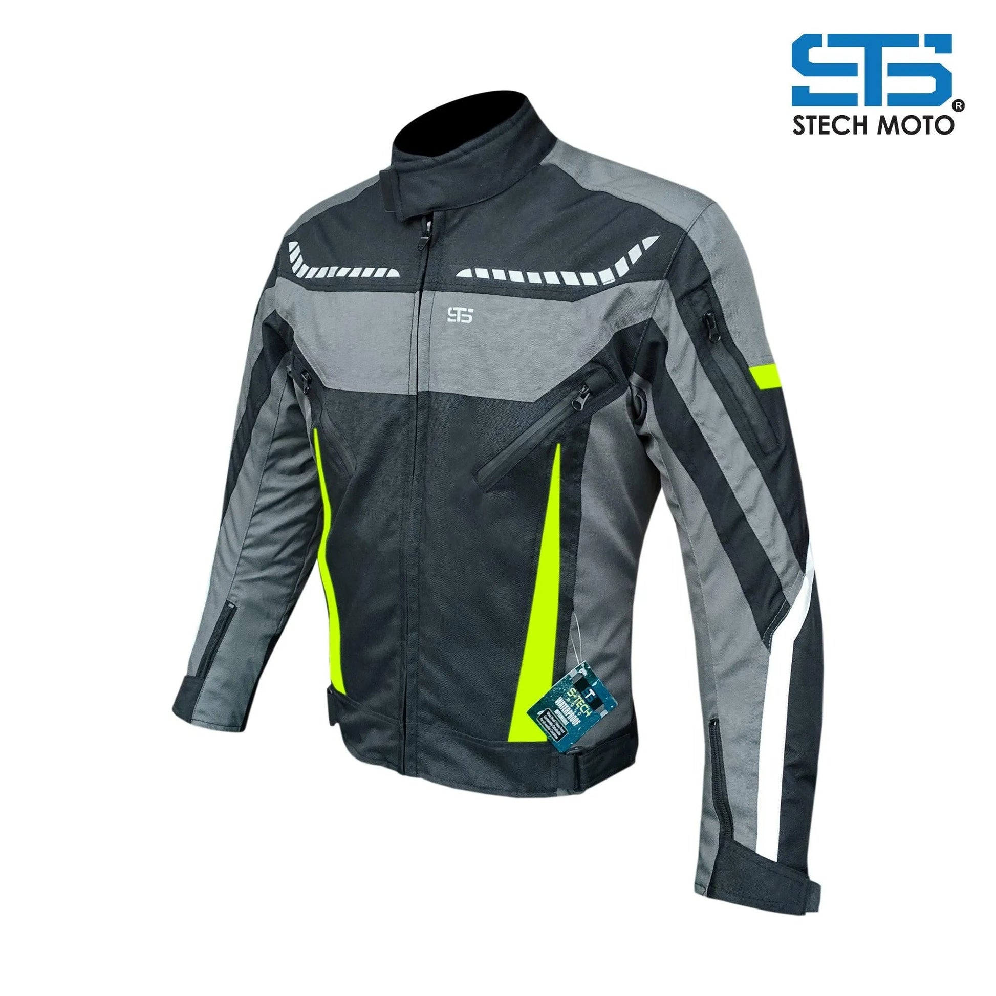 Moto giubbotto in tessuto uomo Stechmoto ST1602 H2O Tecnico 3-strati 4 Stagioni - Am Moto-Abbigliamento Moto