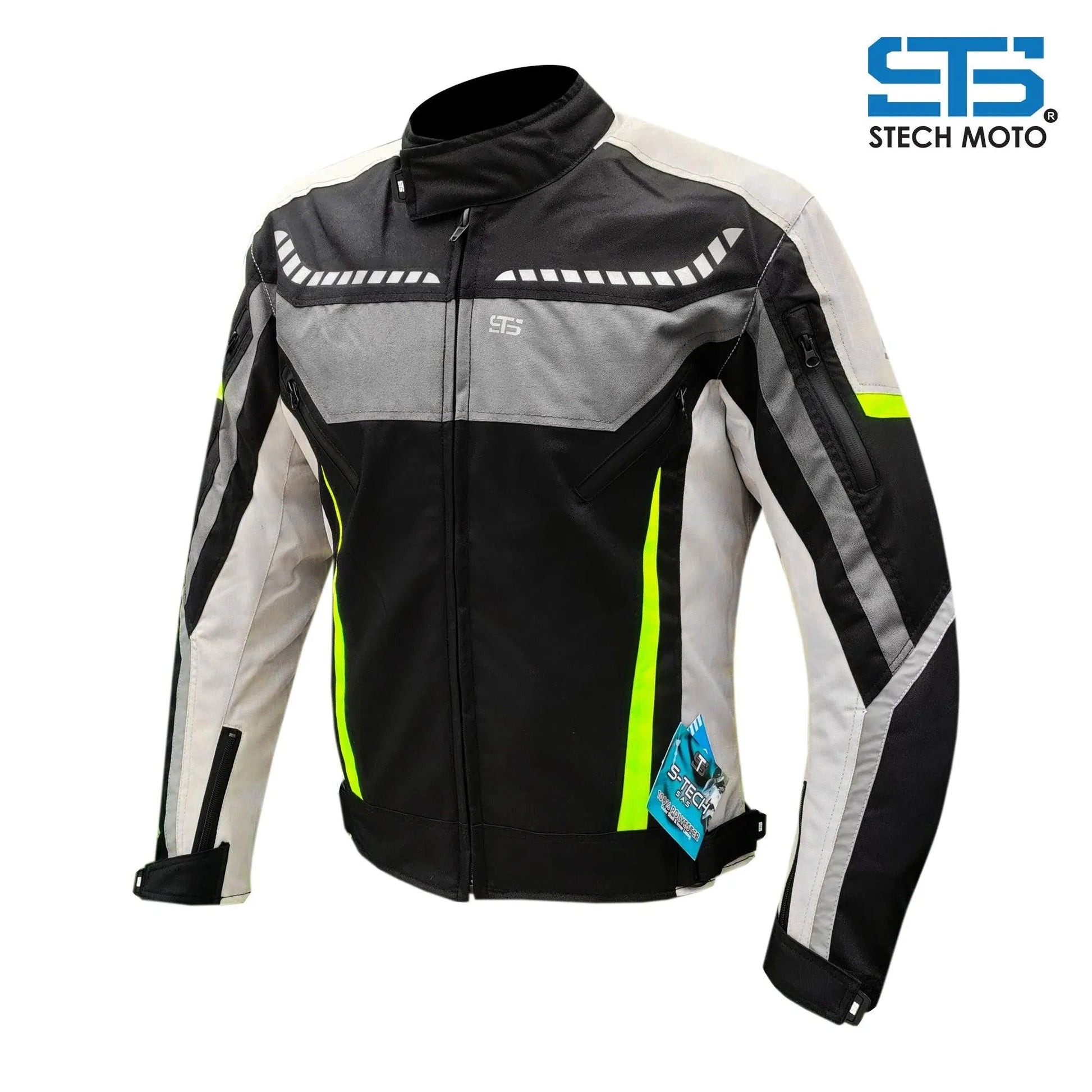 Moto giubbotto in tessuto uomo Stechmoto ST1602 H2O Tecnico 3-strati 4 Stagioni - Am Moto-Abbigliamento Moto