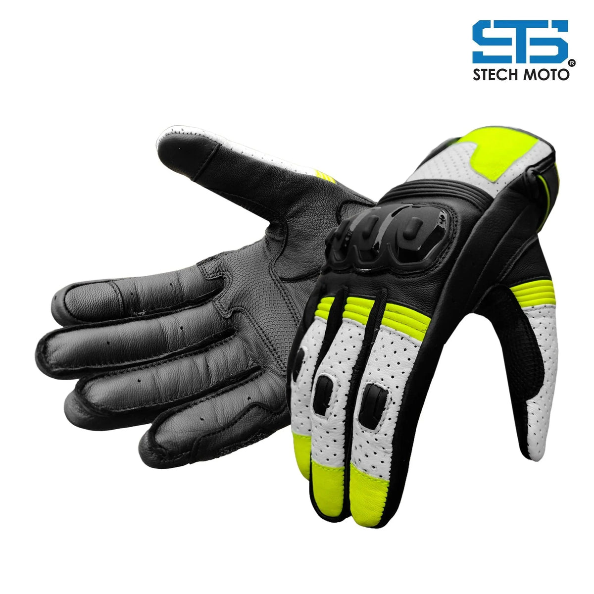 Moto Guanti in Pelle Stechmoto F 658 Quantum Touring e urban Off-Road Sportivo - Am Moto-Abbigliamento Moto