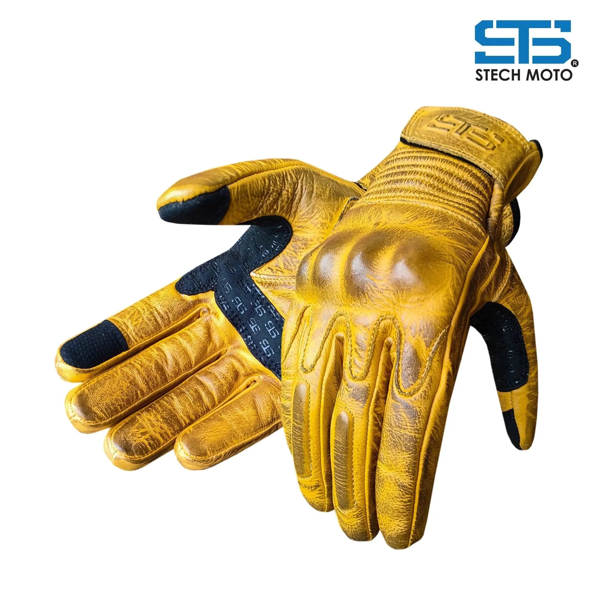 Moto Guanti in Pelle Stechmoto ST 1715 Neo-Phill Cafè Race, Custom e Vintage - Am Moto-Abbigliamento Moto