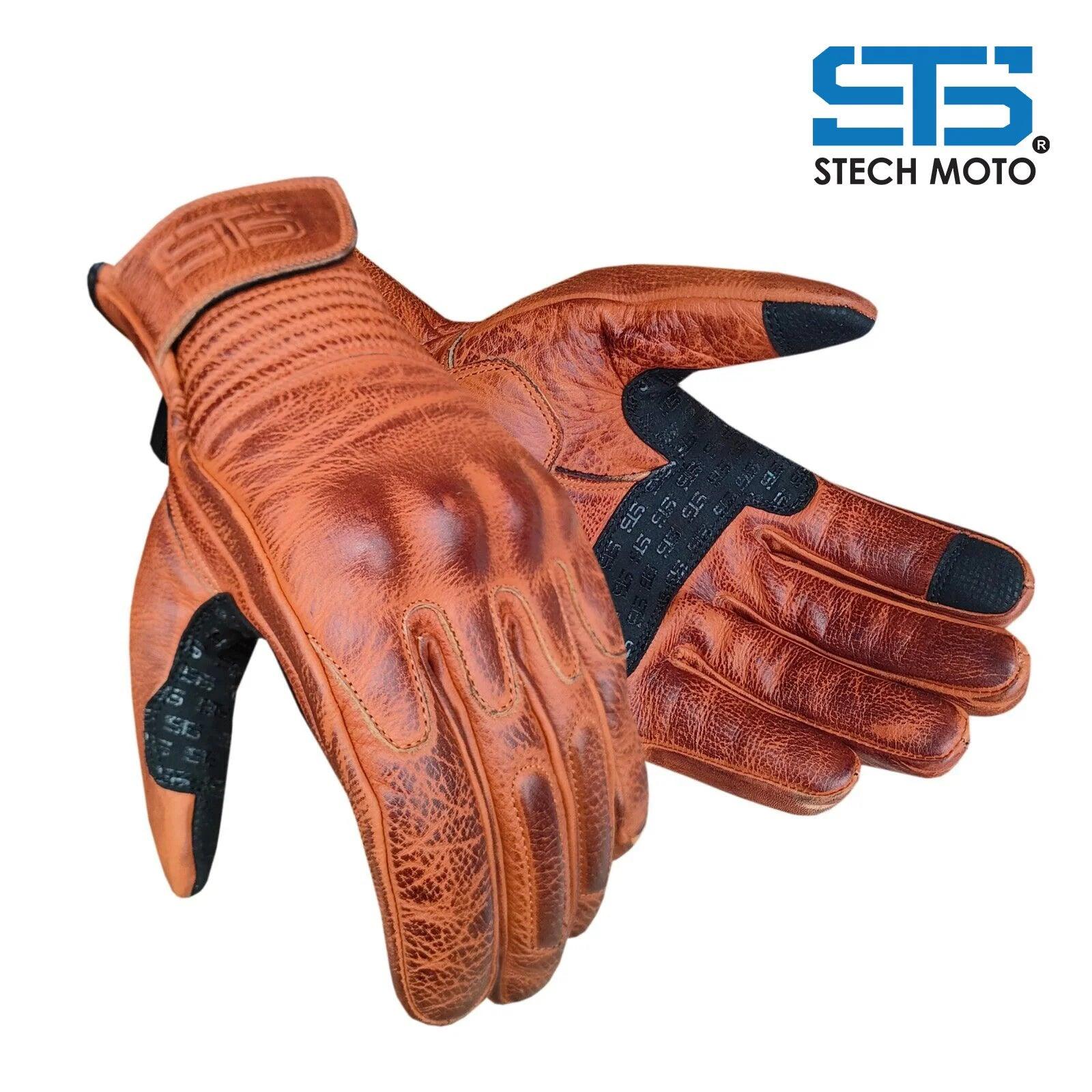 Moto Guanti in Pelle Stechmoto ST 1715 Neo-Phill Cafè Race, Custom e Vintage - Am Moto-Abbigliamento Moto