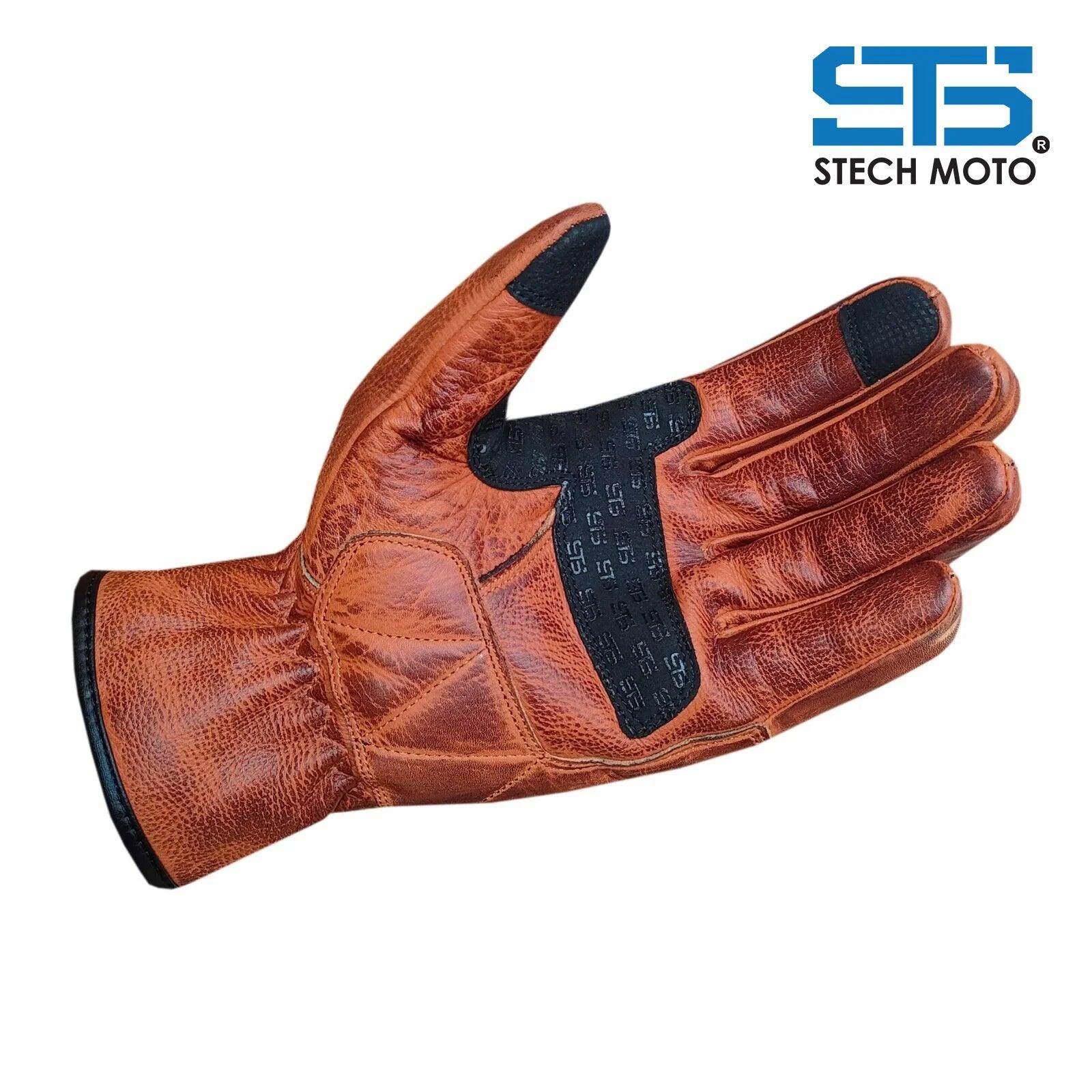 Moto Guanti in Pelle Stechmoto ST 1715 Neo-Phill Cafè Race, Custom e Vintage - Am Moto-Abbigliamento Moto