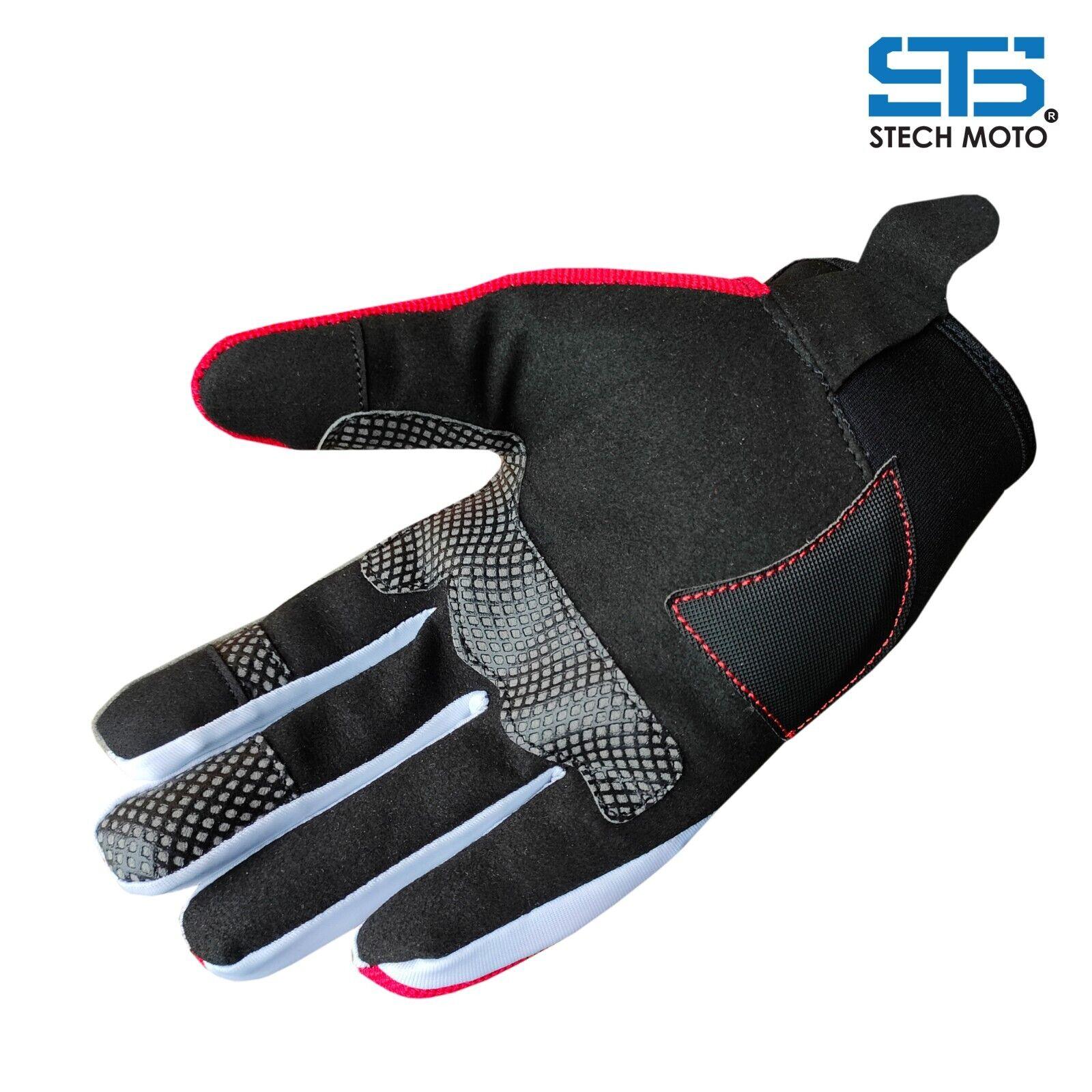 Moto guanti Stechmoto ST 1122 Carbonio Moto Cross Enduro Off-Road - Am Moto-Abbigliamento Moto