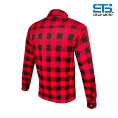 Moto camicia contone-flanella da uomo Stechmoto con aramid e protezione CE livello-1 ST