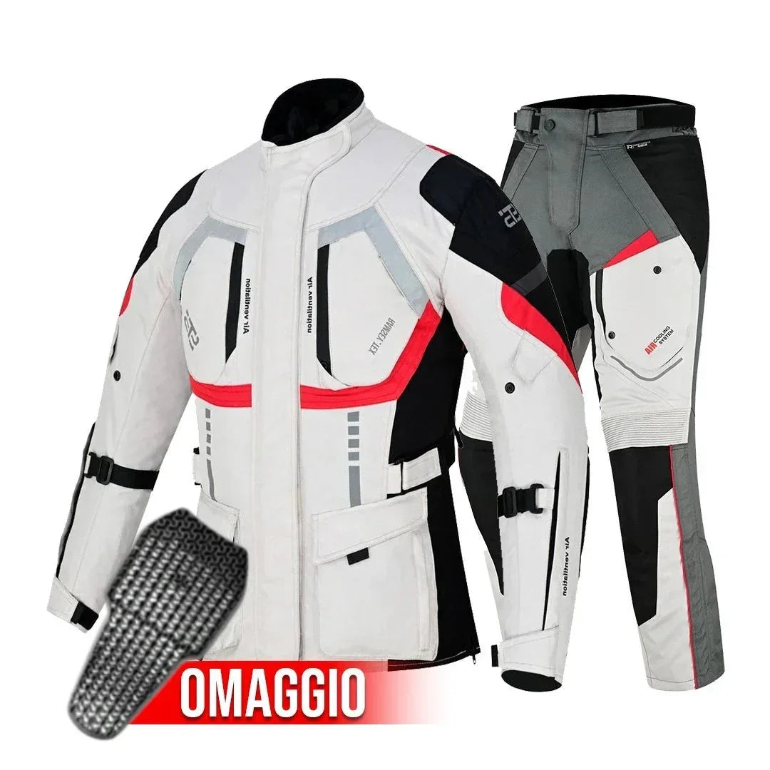 Moto Giubbotto e pantaloni in tessuto S-tech ST 820 MXP Tourer H2Out 3 Strati e 4 Stagione