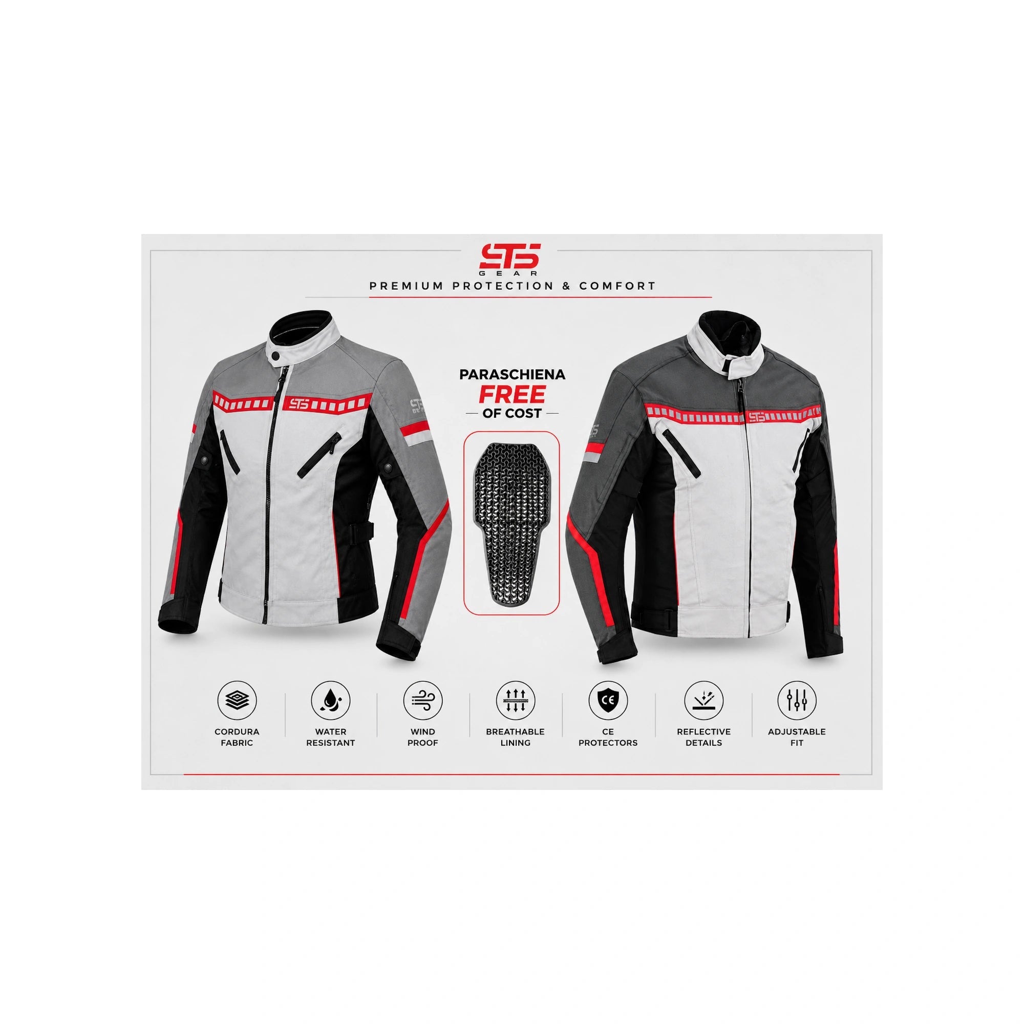 Moto Giacca in tessuto-Tex s-tech ST 1605 T-XRoc H2Out 3 Strati 4 Stagione