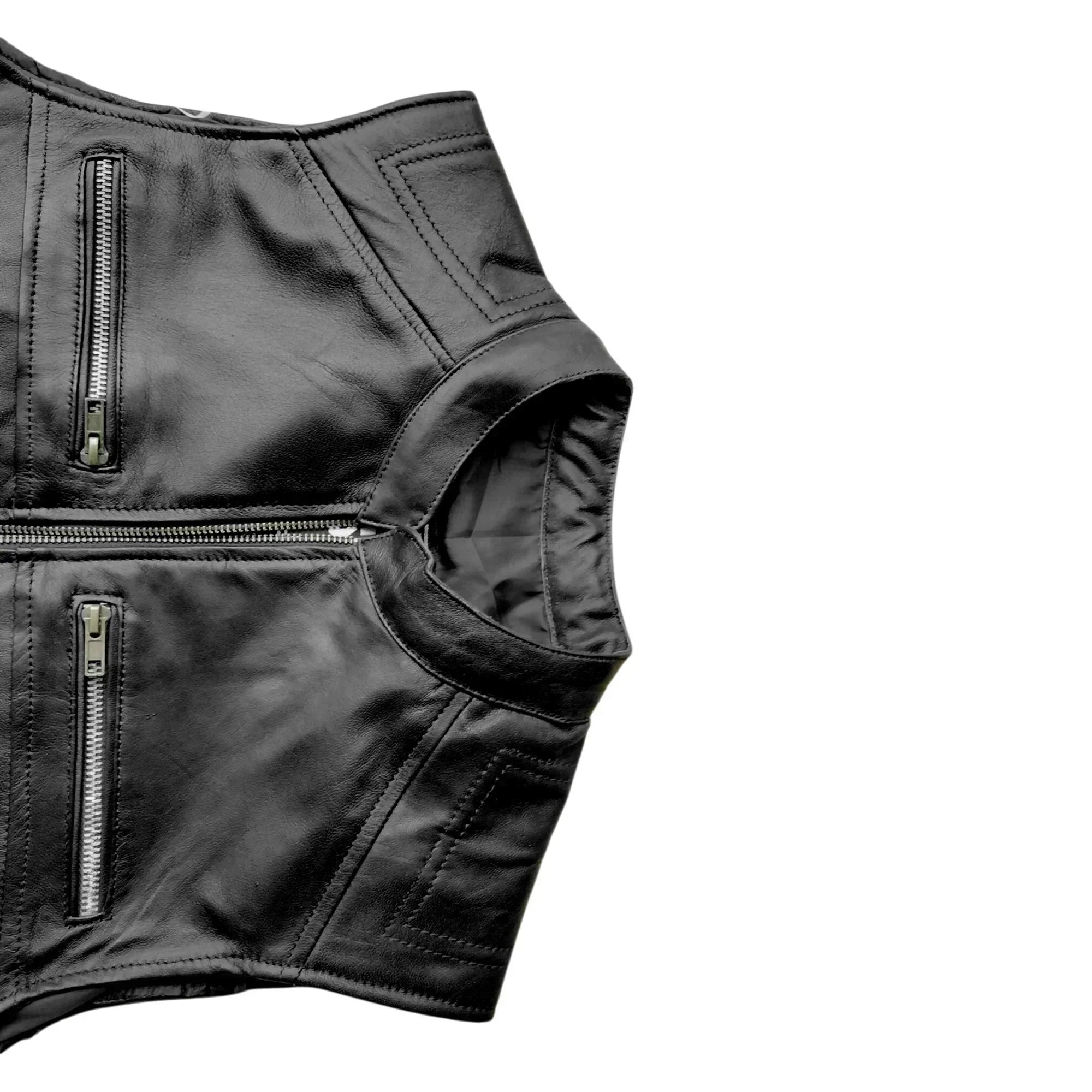 Moto Gilet in pelle da Uomo Stechmoto ST 1190 BZM Vintage Custom & Café Race ST