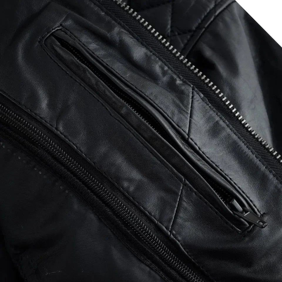 Moto giacca estivo in pelle uomo Stechmoto ST 1720 DOMINO AIR  Vintage Café Race ST