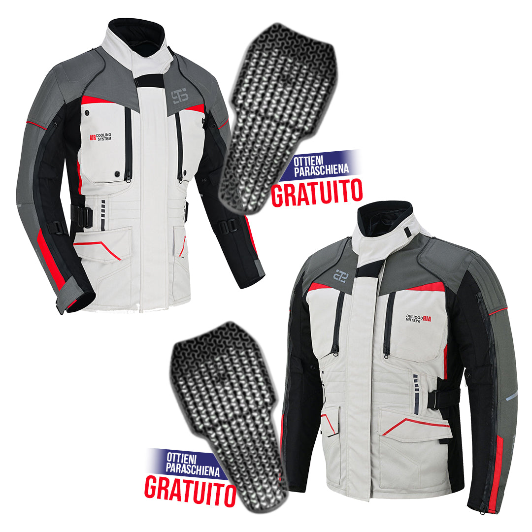 Moto Giacca in tessuto S-tech ST 825 Volcano H2Out 3 Strati e 4 Stagione