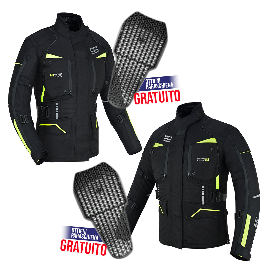Moto giubbotto in tessuto S-tech ST 825 Volcano H2Out 3 Strati e 4 Stagione