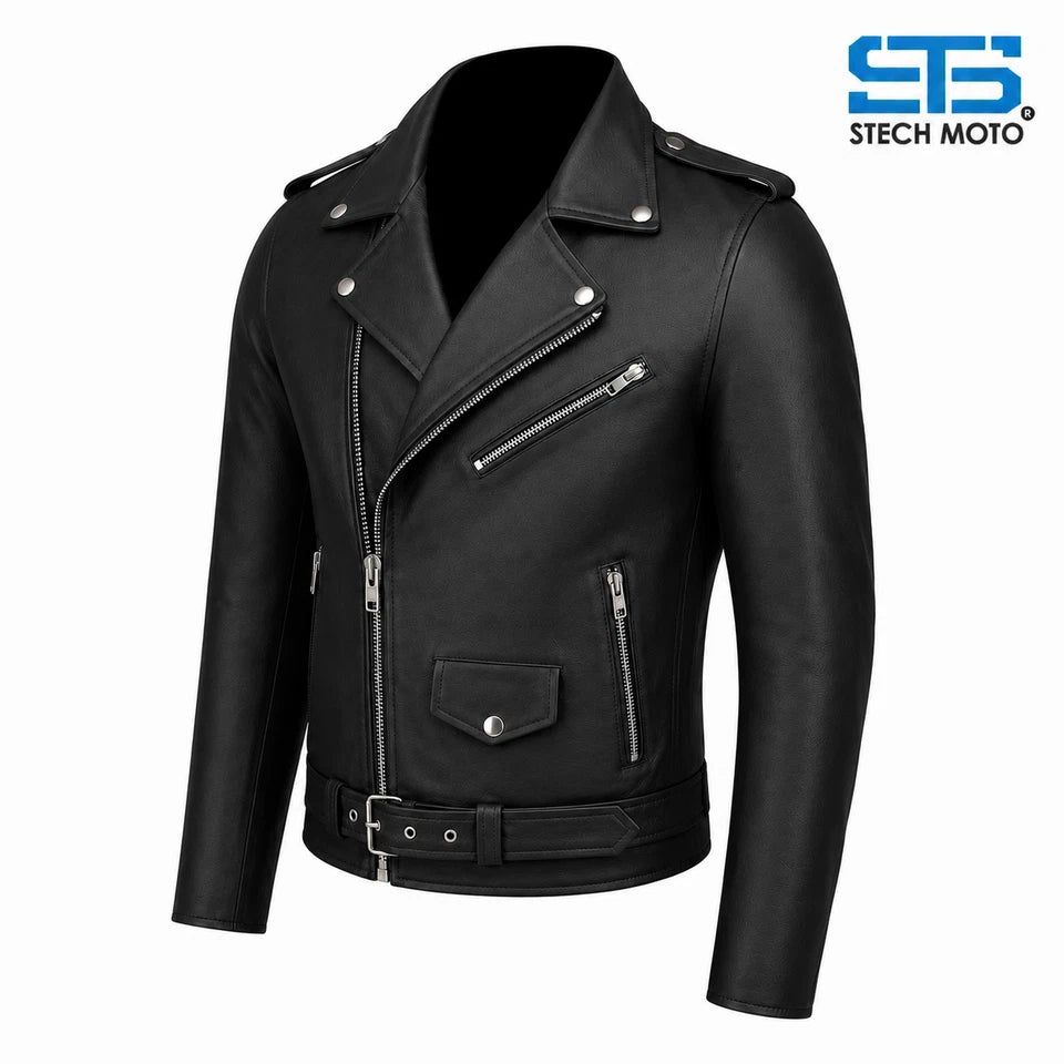 Giacca in pelle da Uomo S-tech ST 1530 Brando Vintage Custom & Café Race