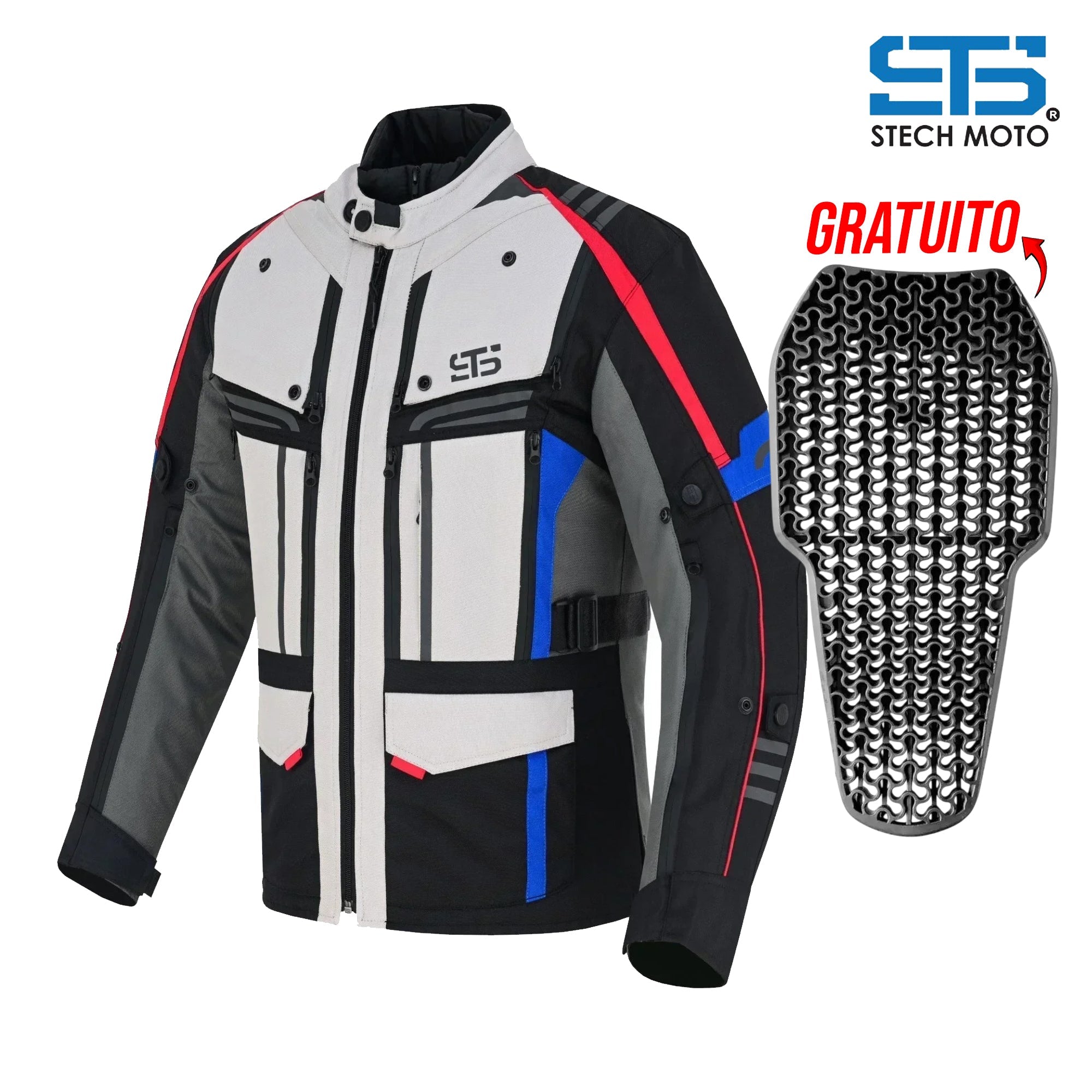 Moto Giubbotto in tessuto S-tech ST 828 ICE-ROAD H2Out 3 Strati e 4 Stagione
