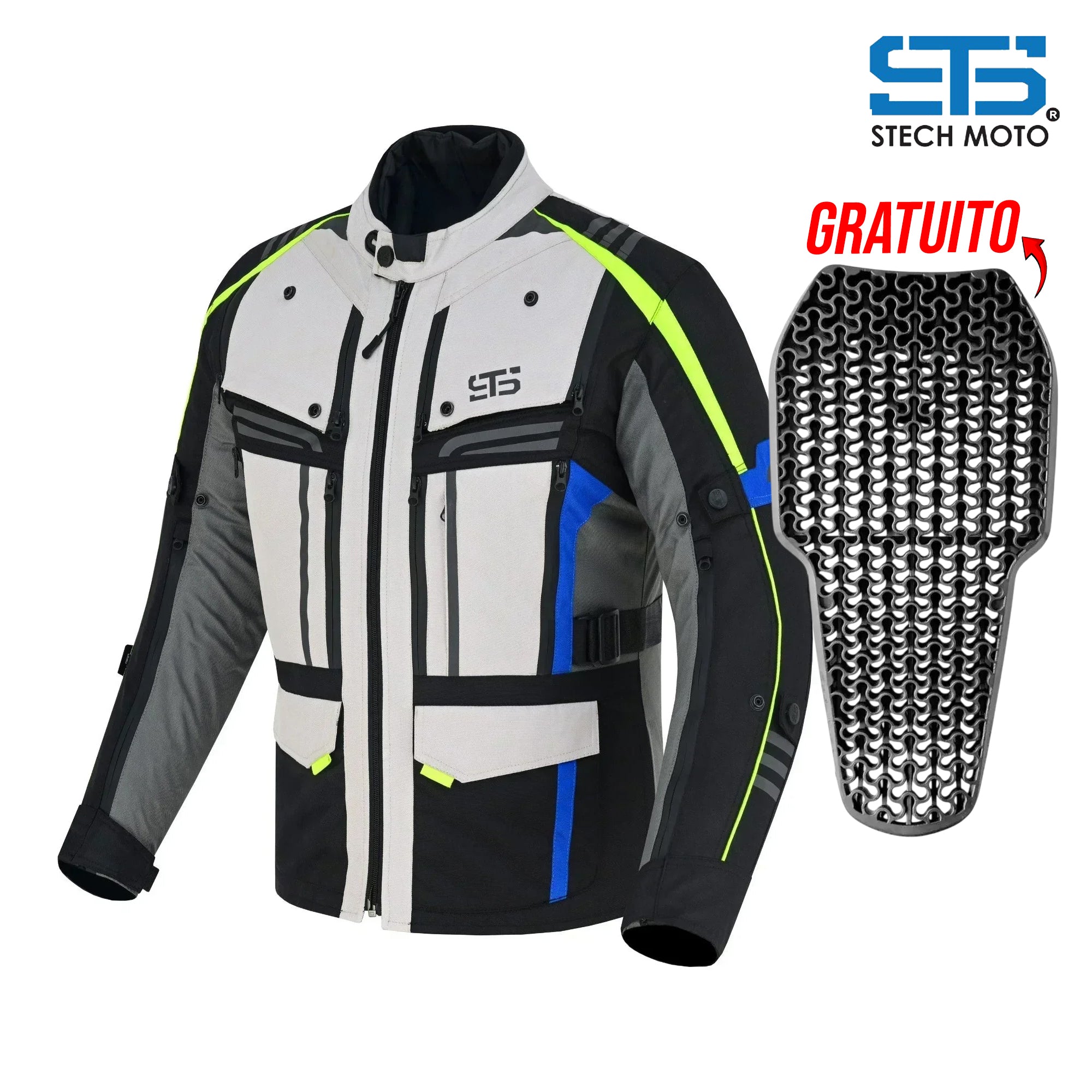Giubbotto moto in tessuto S-tech ST 828 ICE-ROAD H2Out 3 Strati e 4 Stagione