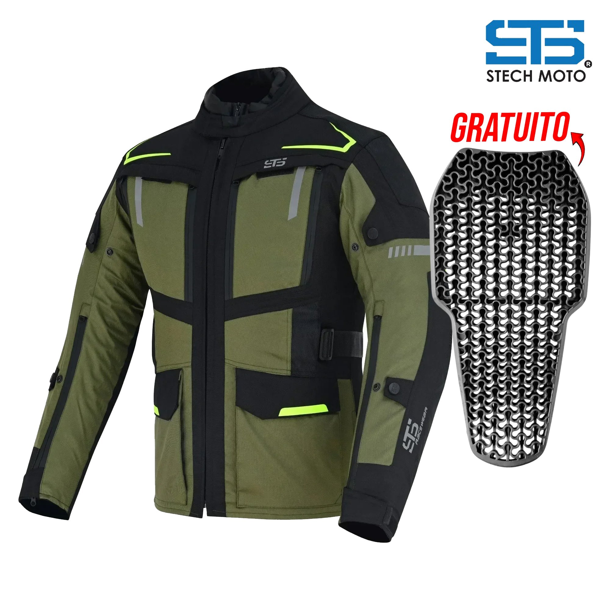Giubbotto Moto in tessuto S-tech ST 838 Dragon H2Out 3 Strati e 4 Stagione