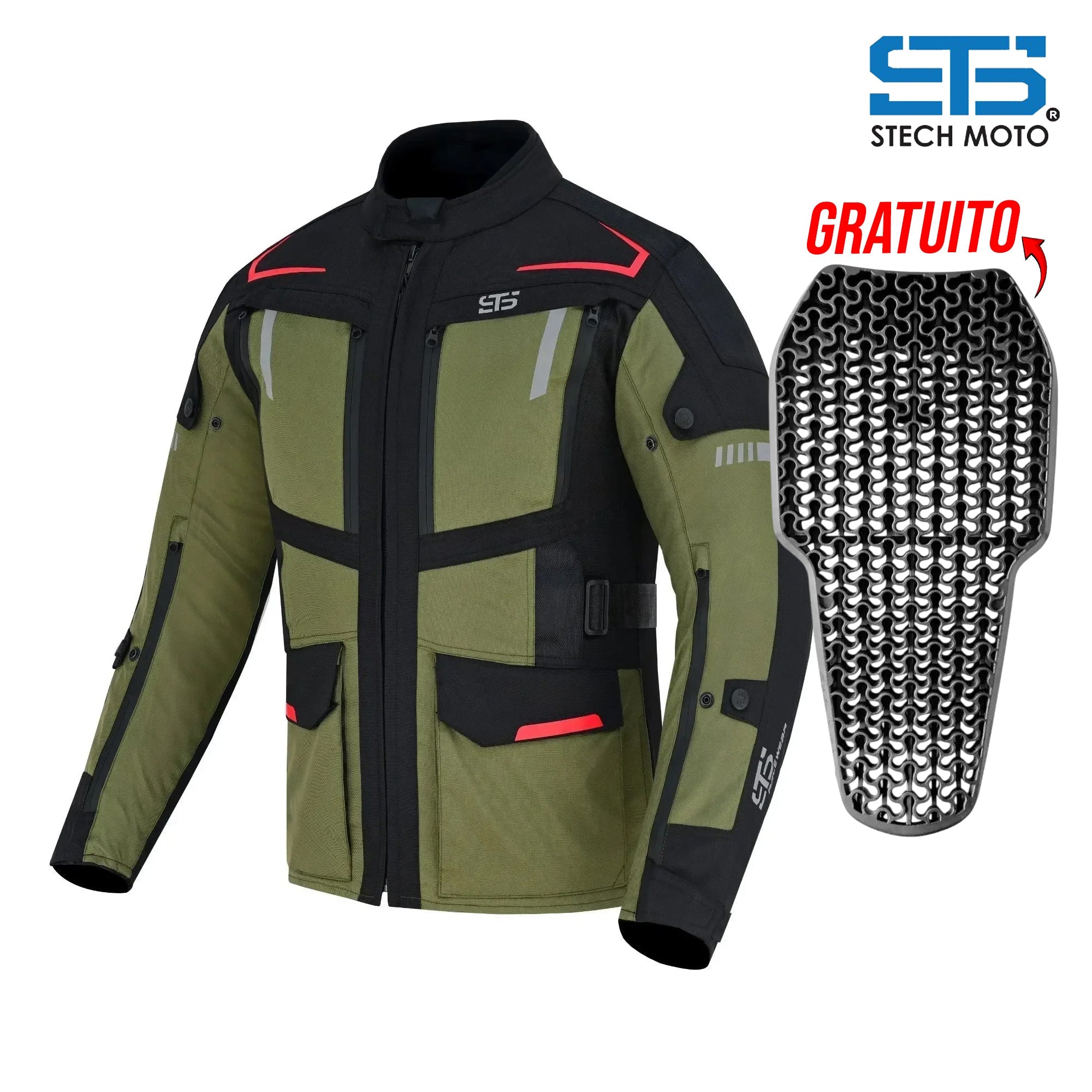 Moto giacca in tessuto S-tech ST 838 Dragon H2Out 3 Strati e 4 Stagione