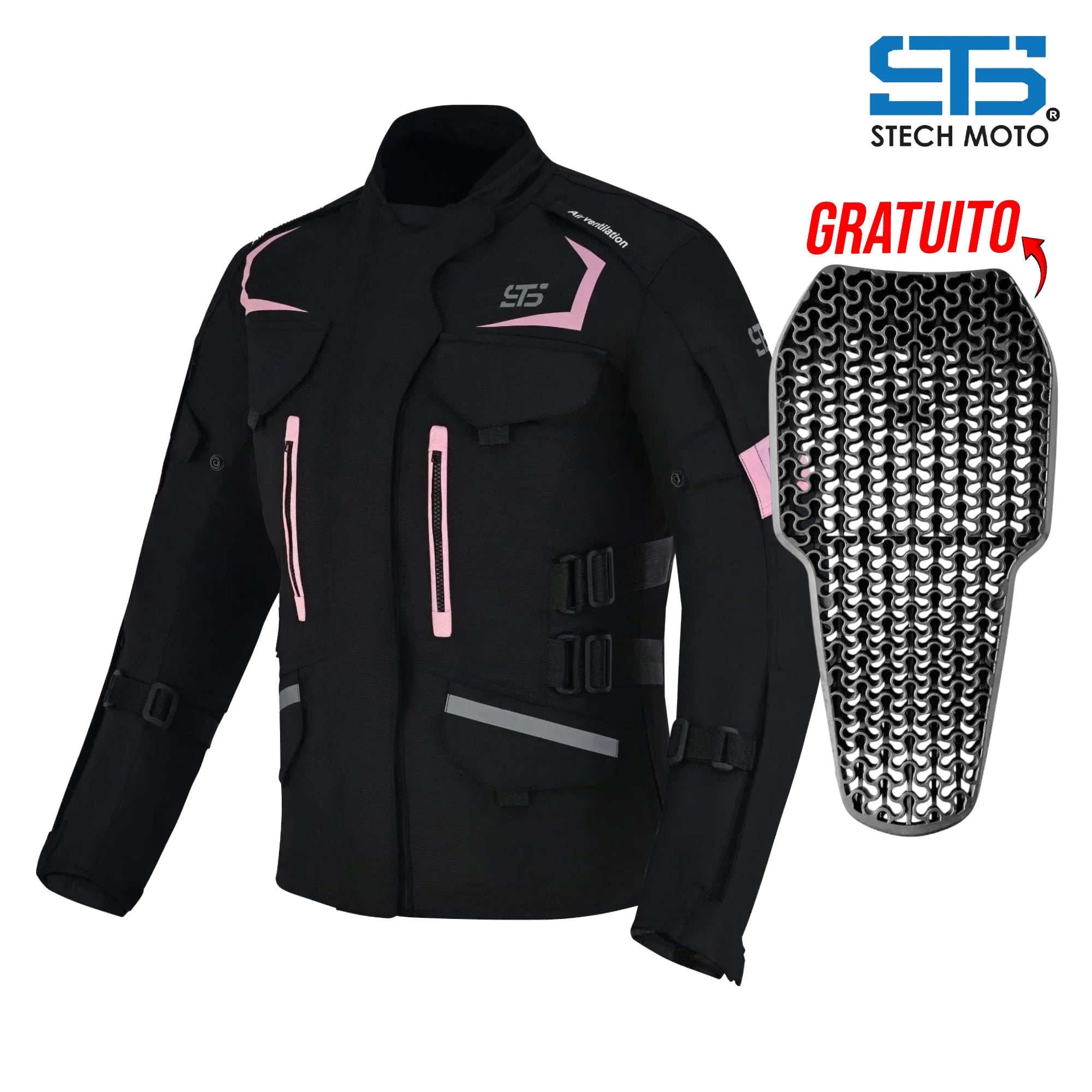 Moto Giacca in Tessuto da donna S-tech ST 815 Venom-X H2Out 3-Strati 4-Stagione