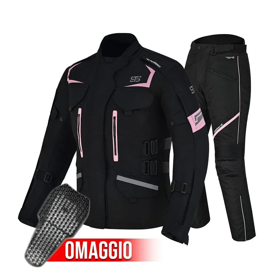Moto Giacca e pantalone in Tessuto da donna S-tech ST 815 Venom-X H2Out 3-Strati 4-Stagione