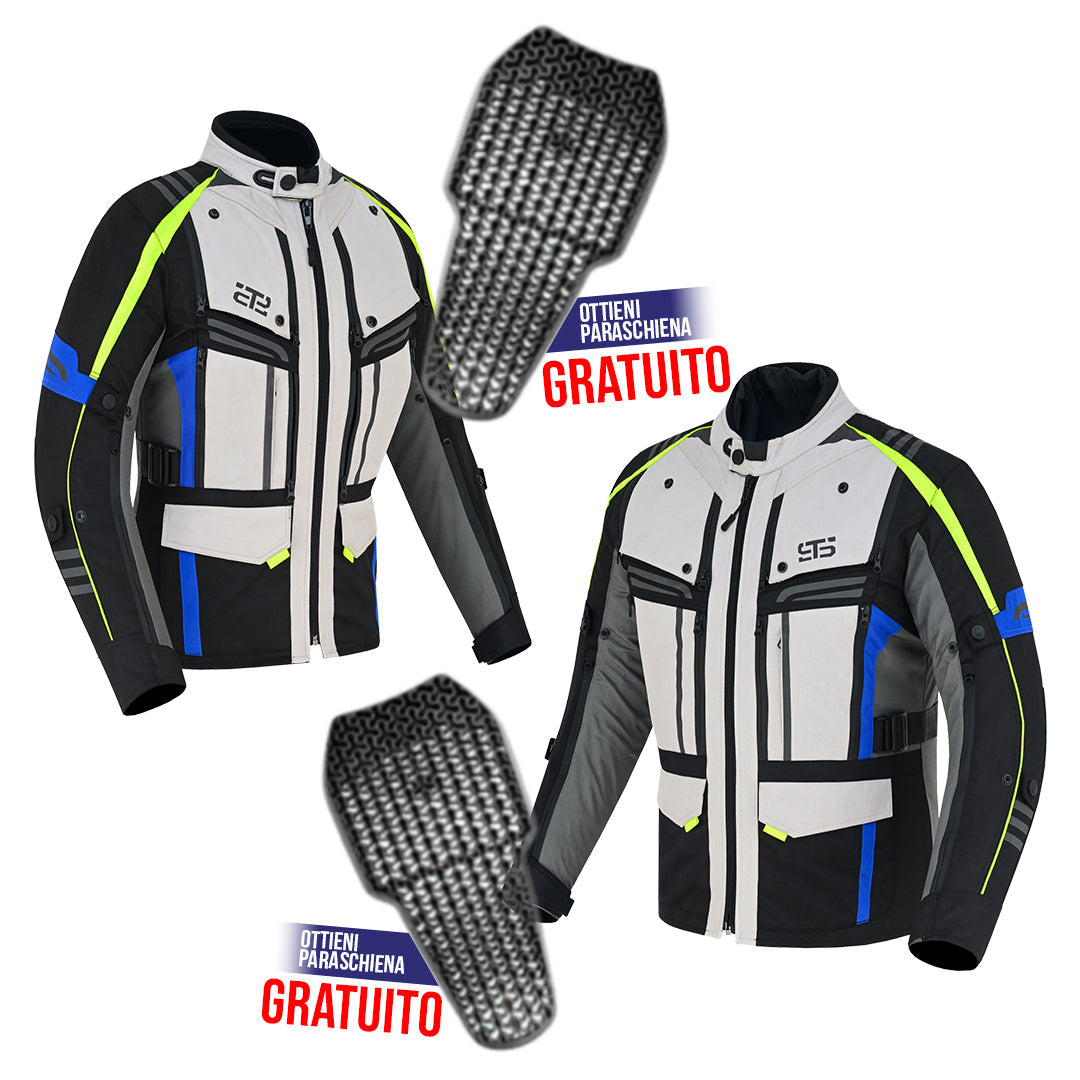 Moto Giacca in tessuto S-tech ST 828 ICE-ROAD H2Out 3 Strati e 4 Stagione