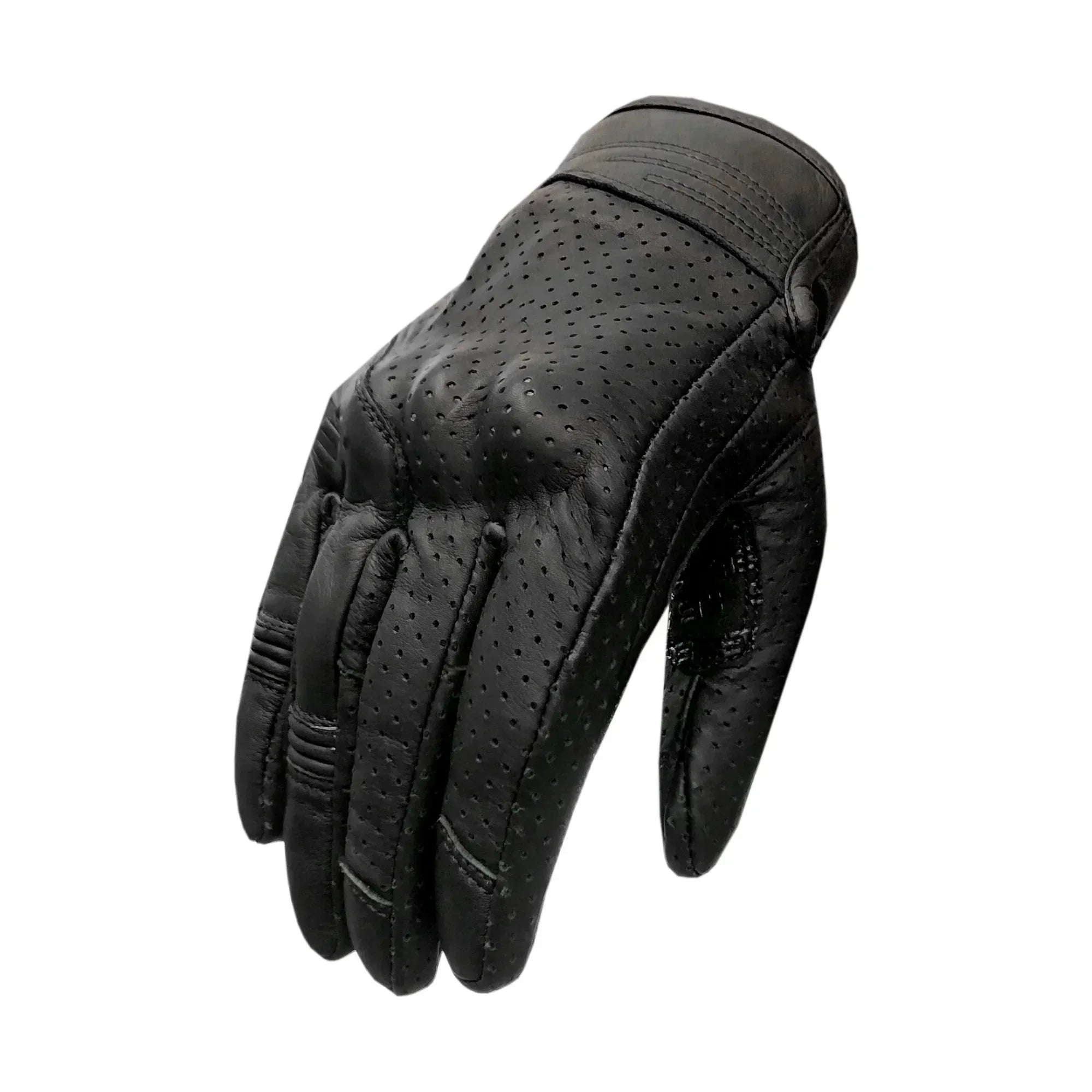 Moto Guanti estivo in Pelle Stechmoto ST 1720 Domino AIR Vintage Custom e Café Race ST