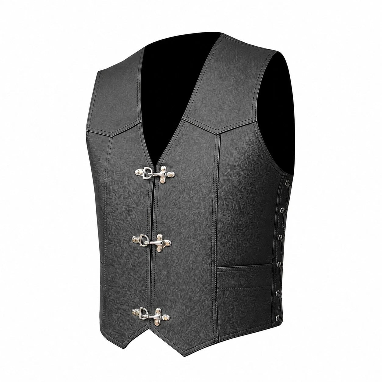 Moto Gilet in pelle S-tech 1150 FIBBIE Vintage Custom Café Race
