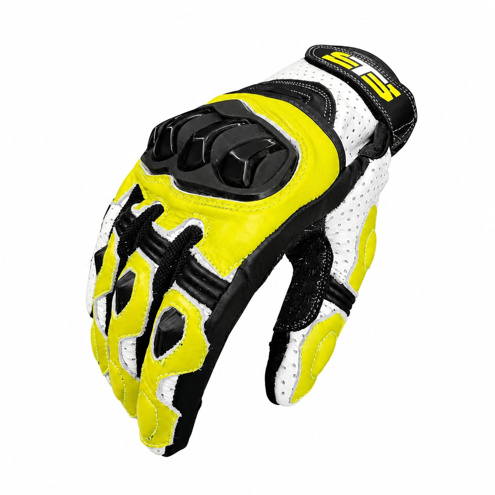 Moto guanti in pelle estivo S-tech ST 1805 RNR touring e urbano Off-Road