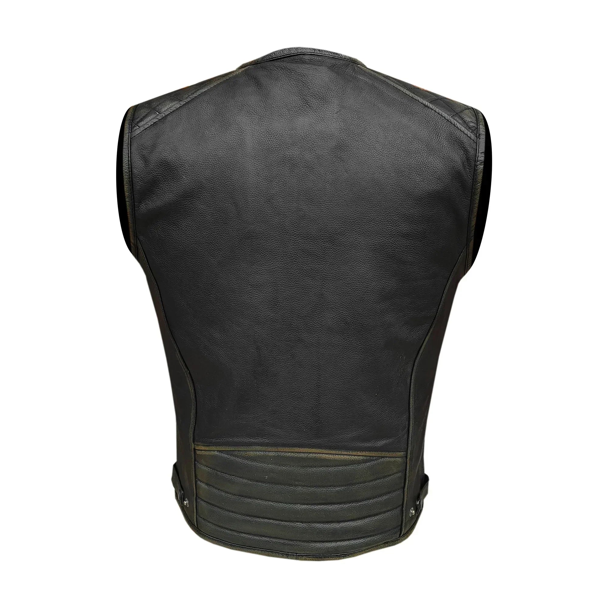 Gilet da Moto in pelle da Uomo Stechmoto ST 1170  Vintage Custom & Café Race ST