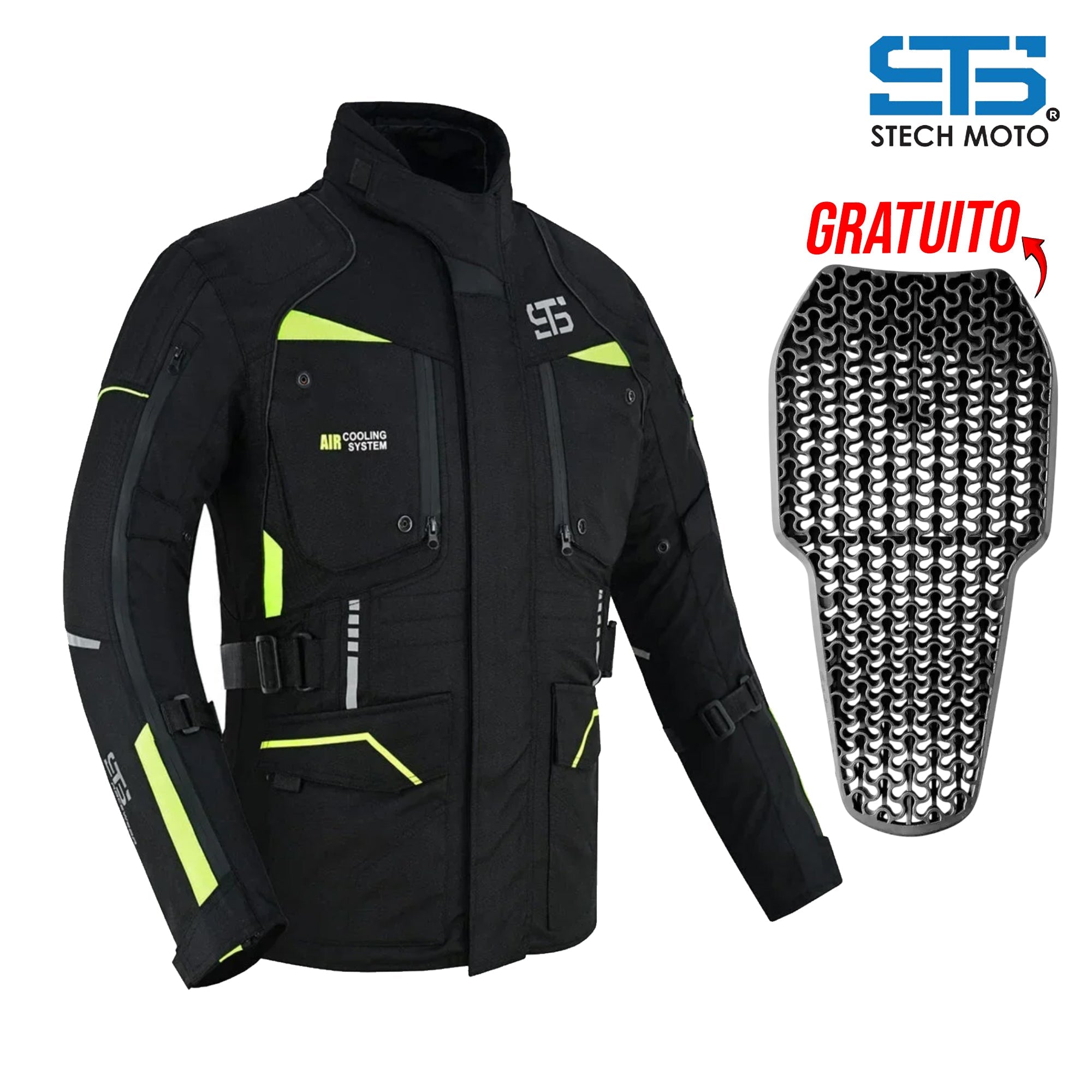 Moto Giacca in tessuto da uomo S-tech ST 825 Volcano H2Out 3 strati e 4 stagione