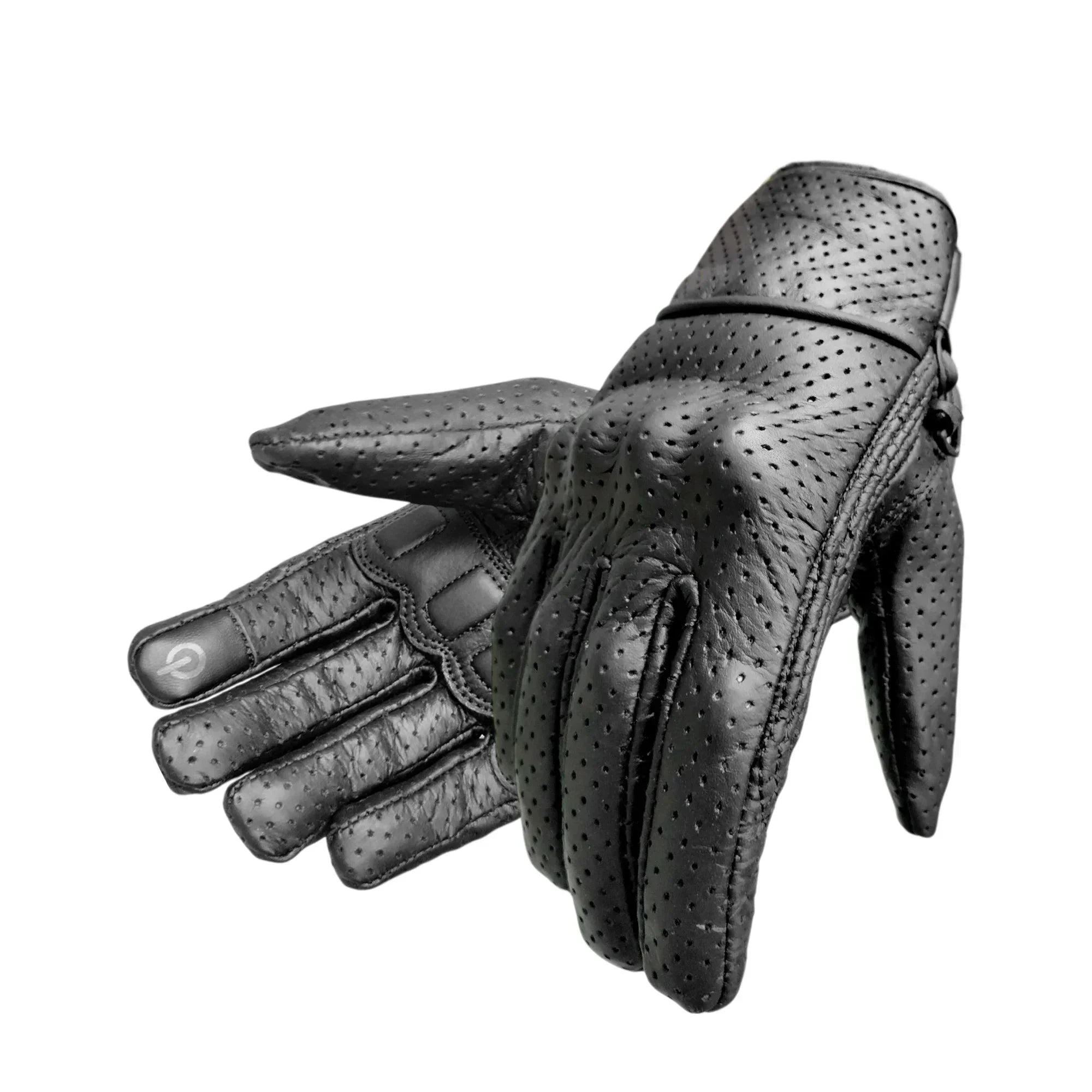 Moto Guanti in Pelle S-tech ST 1710 AIR Vintage Custom e Café Race