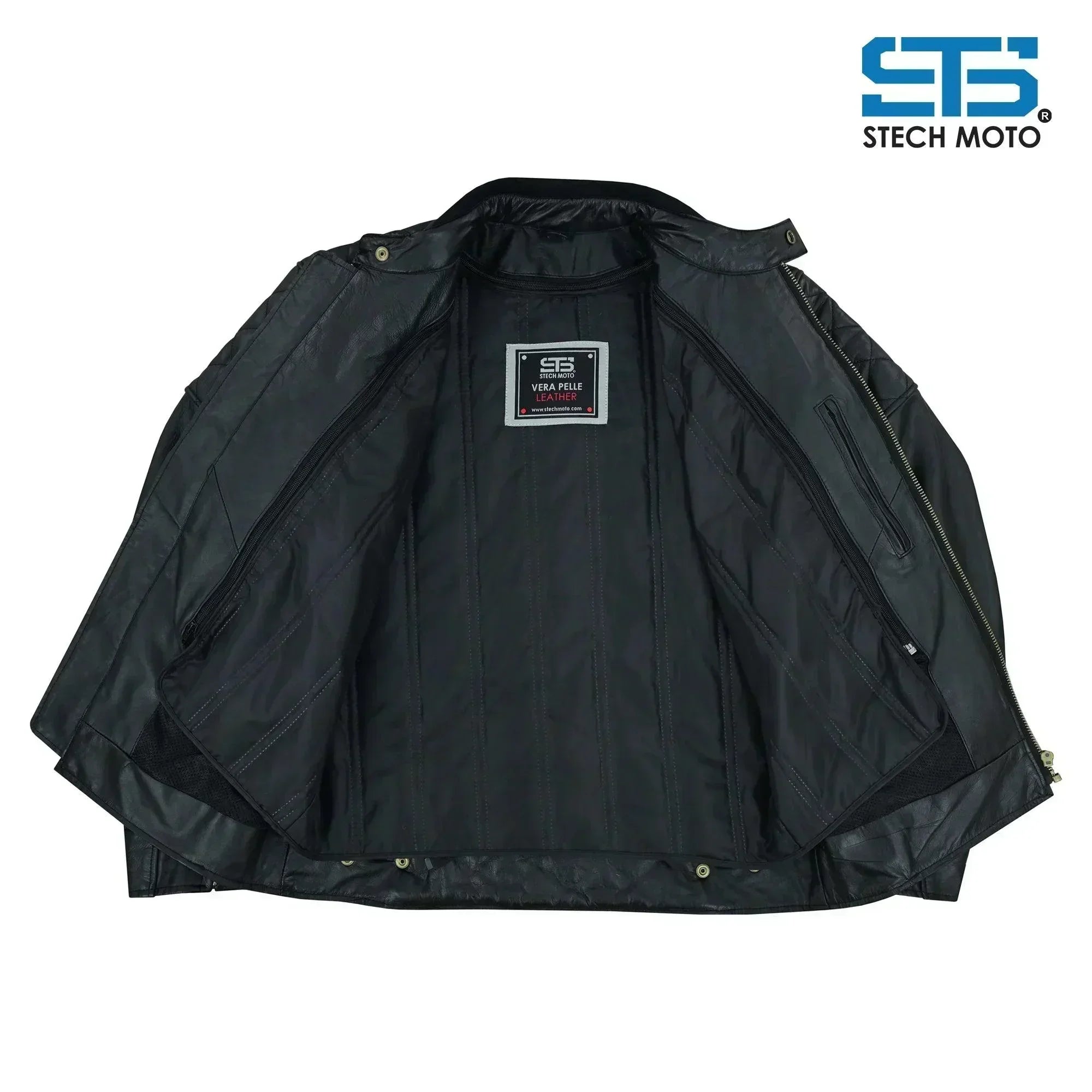 Moto giacca in Pelle Stechmoto ST 1710 Quintus Custom Vintage e Cafe Race - Am Moto-Abbigliamento Moto