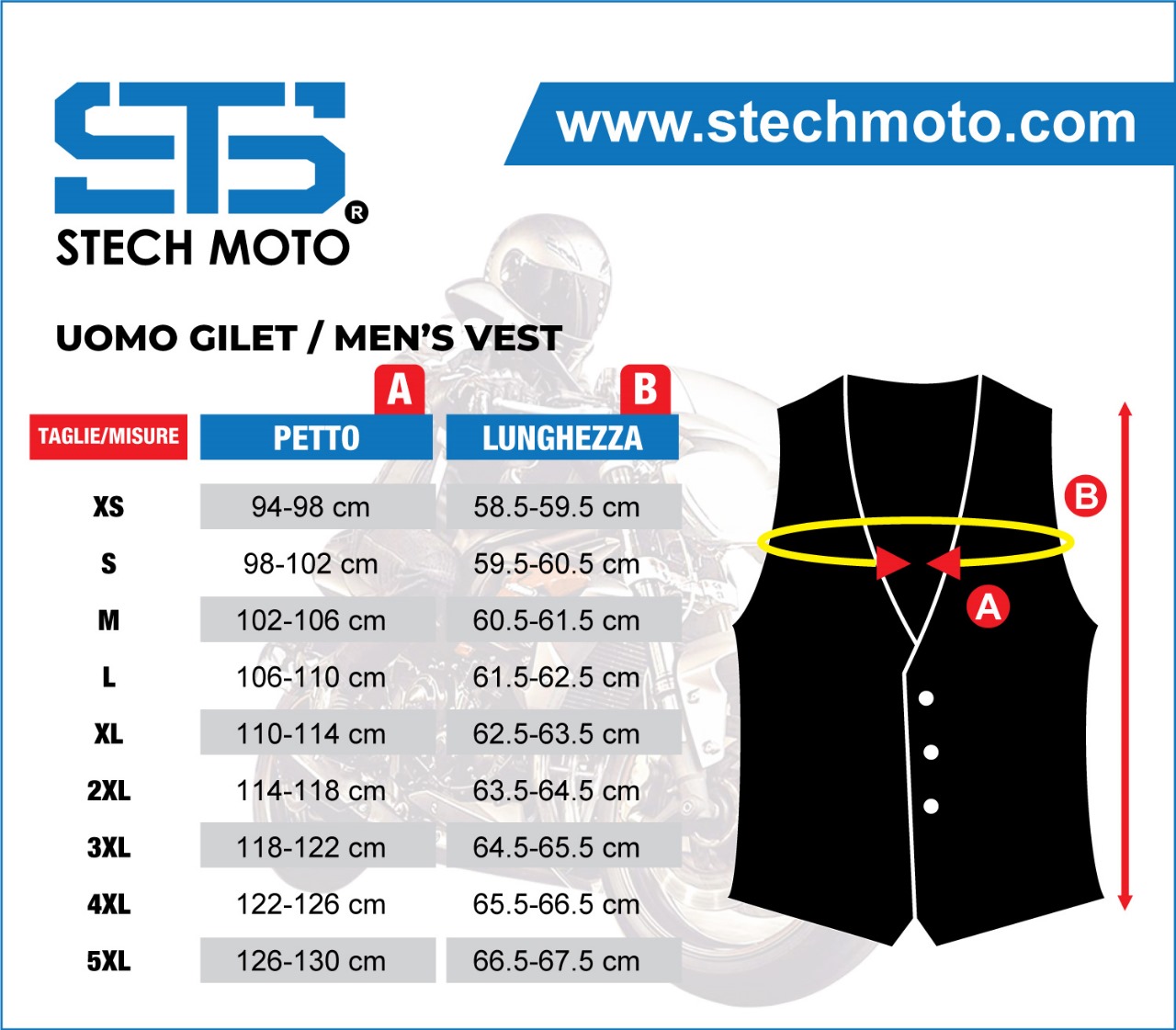 Gilet uomo STECH MOTO · ST 1121 Vintage Custom