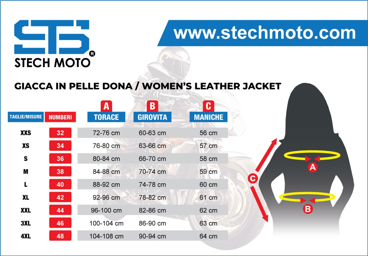 Giacca in pelle donna STECH MOTO · Giubbotto in pelle da donna Stechmoto ST-brando 