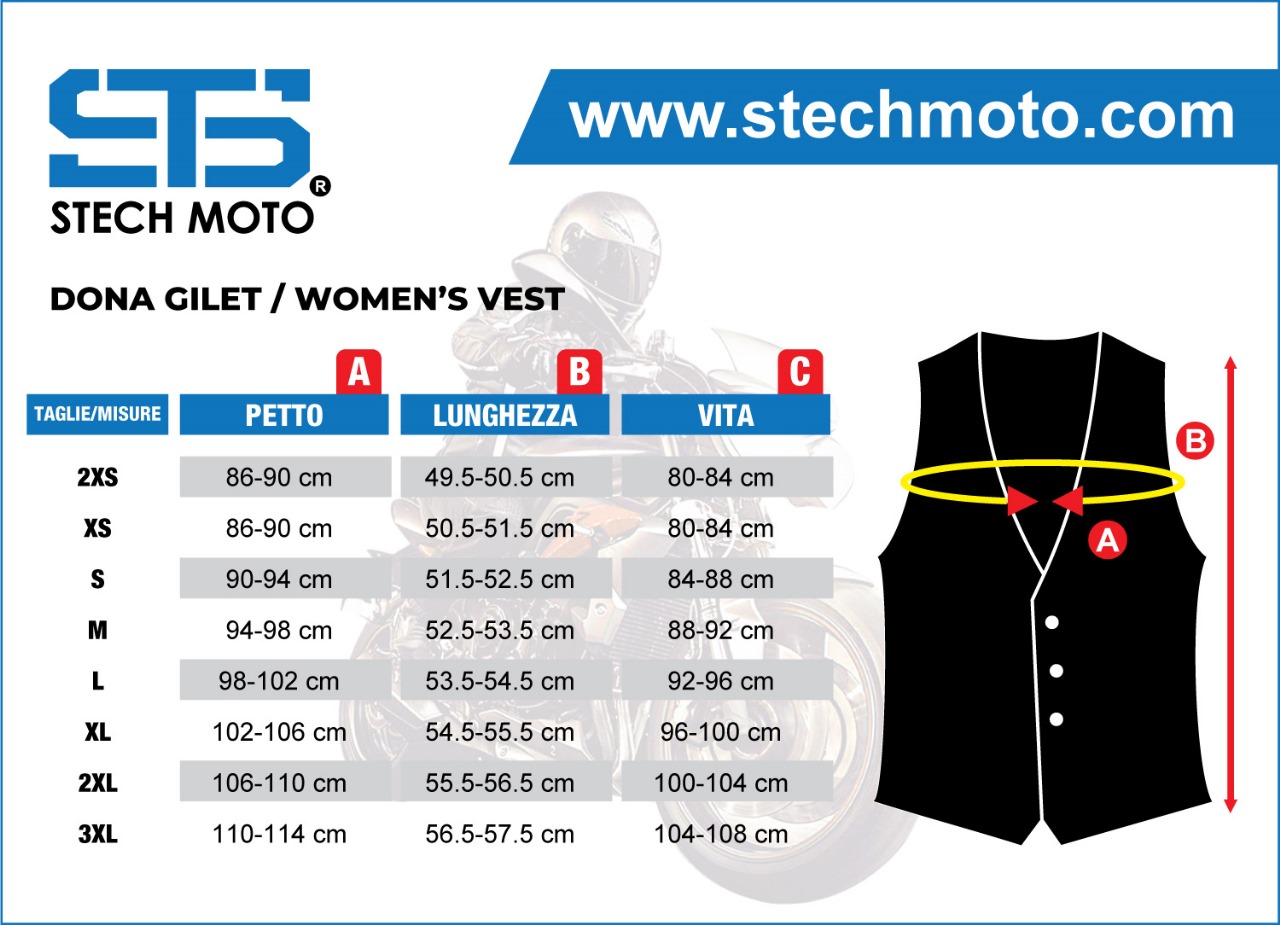 Gilet donna STECH MOTO · ST 1160 Vintage Custom